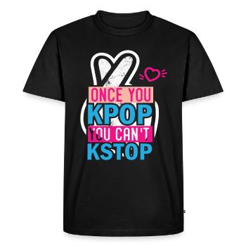 K-pop K-Pop Kleidung k-pop Musik K-pop - Männer Premium Bio T-Shirt - Schwarz - Vorne - Nico (187cm)