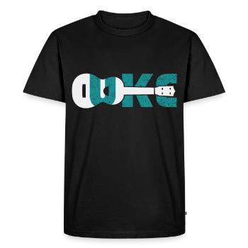 ukulele - Men's Premium Organic T-Shirt - black - Front - Nico (187cm)