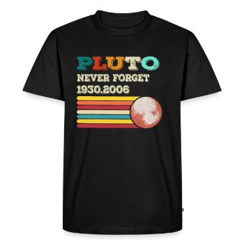 Never Forget Pluto Retro Style Funny Space Science - T-shirt Premium bio Homme - noir - Devant - Nico (187cm)