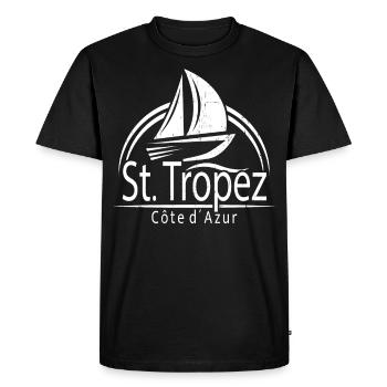 Voile à Saint-Tropez - T-shirt Premium bio Homme - noir - Devant - Nico (187cm)