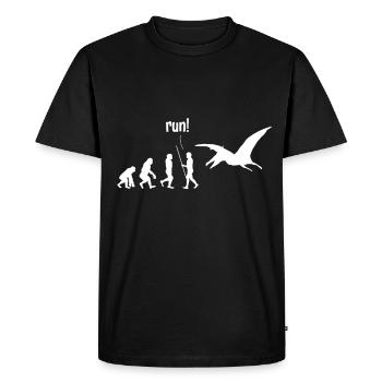 Cadeau d'évolution de dinosaure pour les amis de dinosaures - T-shirt Premium bio Homme - noir - Devant - Nico (187cm)