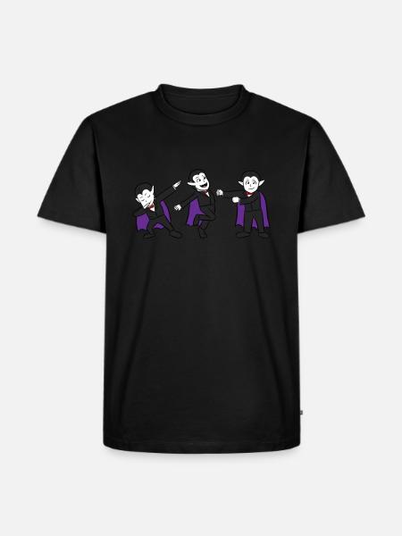 Dancing Vampire - Männer Premium Bio T-Shirt - Schwarz