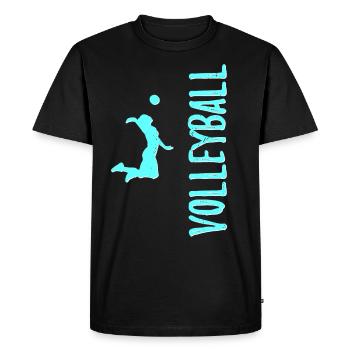Cadeau d'équipe de jeu de sport de volley-ball - T-shirt Premium bio Homme - noir - Devant - Nico (187cm)