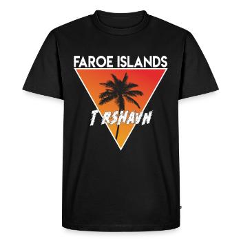 îles Féroé avec capitale - T-shirt Premium bio Homme - noir - Devant - Nico (187cm)