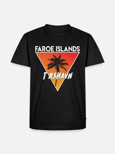 faroe islands with capital - Men's Premium Organic T-Shirt - black