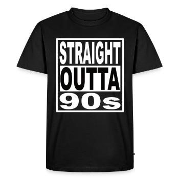 90s 90s 90s fashion 90s party nineties - Men's Premium Organic T-Shirt - black - Front - Nico (187cm)