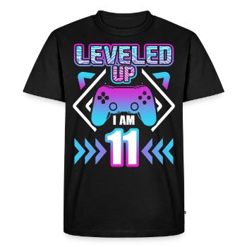 eleventh birthday 11 year gaming gamer gift - Men's Premium Organic T-Shirt - black - Front - Nico (187cm)
