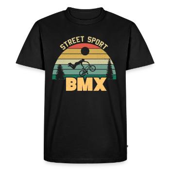 Bmx Bmx bike Bmx enfants Accessoires Bmx Pédales Bmx - T-shirt Premium bio Homme - noir - Devant - Nico (187cm)