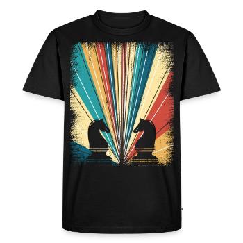 Tournoi d'échecs échecs joueur échec et mat - T-shirt Premium bio Homme - noir - Devant - Nico (187cm)