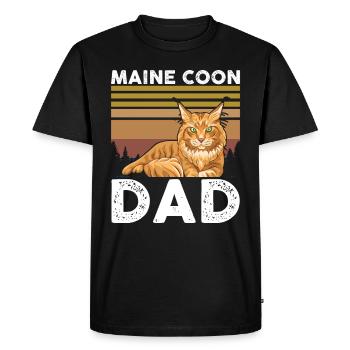 Maine Coon Dad Félin félin - T-shirt Premium bio Homme - noir - Devant - Nico (187cm)