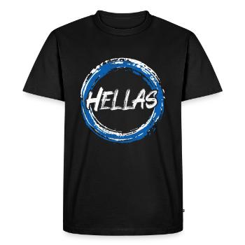 Greece homeland pride design for a Greek - Men's Premium Organic T-Shirt - black - Front - Nico (187cm)