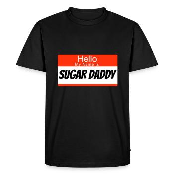 Bonjour mon nom est Sugar Daddy - T-shirt Premium bio Homme - noir - Devant - Nico (187cm)