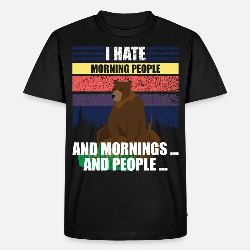 Ich hasse Menschen - Männer Premium Bio T-Shirt - Schwarz