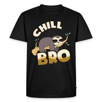 Sloth Sloth Baby Chill Bro Lazy - Men's Premium Organic T-Shirt - black - Front - Nico (187cm)