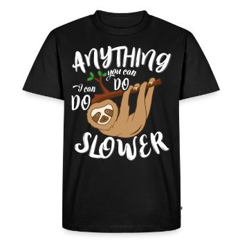 Cadeau de paresseux bébé paresseux paresseux - T-shirt Premium bio Homme - noir - Devant - Nico (187cm)