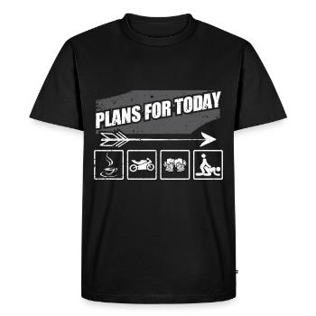 Moto moto machine moto - T-shirt Premium bio Homme - noir - Devant - Nico (187cm)