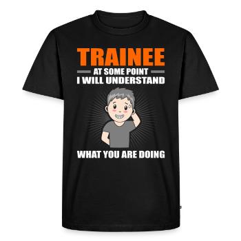 Trainee Poison - Men's Premium Organic T-Shirt - black - Front - Nico (187cm)
