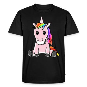 Unicorn Mythical Creatures Children Baby - Men's Premium Organic T-Shirt - black - Front - Nico (187cm)
