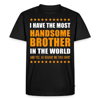 Brother gift idea present birthday - Men's Premium Organic T-Shirt - black - Front - Nico (187cm)