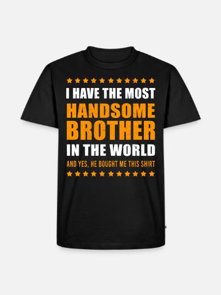 Brother gift idea present birthday - Men's Premium Organic T-Shirt - black
