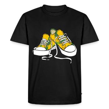 cadeau de mandrins jaunes cool pour les amis de la sneaker - T-shirt Premium bio Homme - noir - Devant - Nico (187cm)