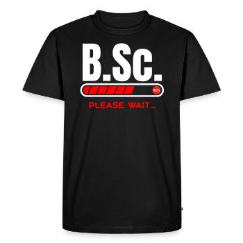 B.Sc. Loading Please Wait Bachelor of Science Gift - Men's Premium Organic T-Shirt - black - Front - Nico (187cm)