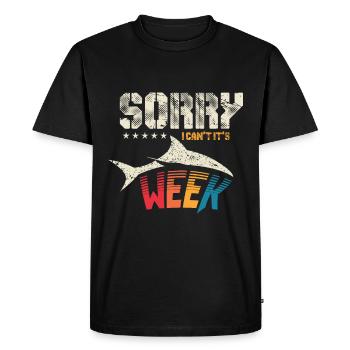 Requin requin grand requin blanc requin aileron de requin cadeau - T-shirt Premium bio Homme - noir - Devant - Nico (187cm)