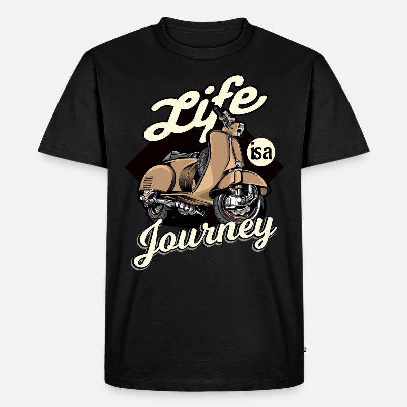 Moped Mofa Spruch - Männer Premium Bio T-Shirt - Schwarz