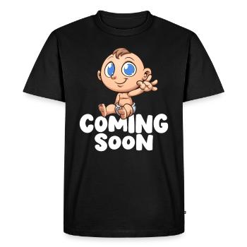 Funny Gift For Expectative Parents & Pregnant Women - Men's Premium Organic T-Shirt - black - Front - Nico (187cm)