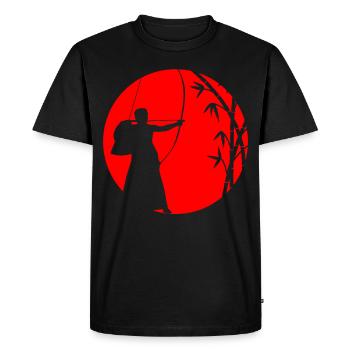Archery - Japan Traditional - Men's Premium Organic T-Shirt - black - Front - Nico (187cm)