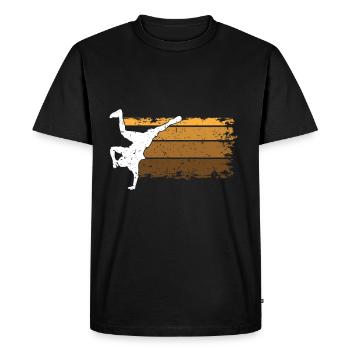 Enfants de breakdance - T-shirt Premium bio Homme - noir - Devant - Nico (187cm)