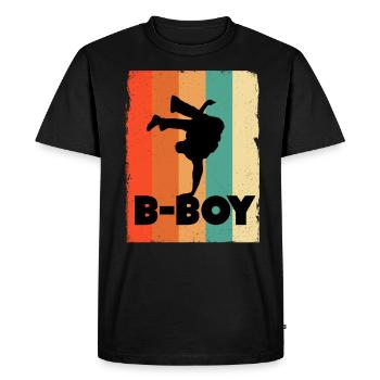 Enfants de breakdance - T-shirt Premium bio Homme - noir - Devant - Nico (187cm)