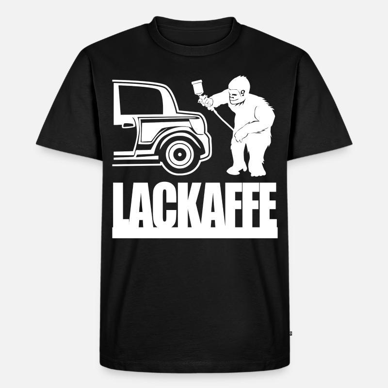 Lackierer Spruch - Lackaffe - Männer Premium Bio T-Shirt - Schwarz
