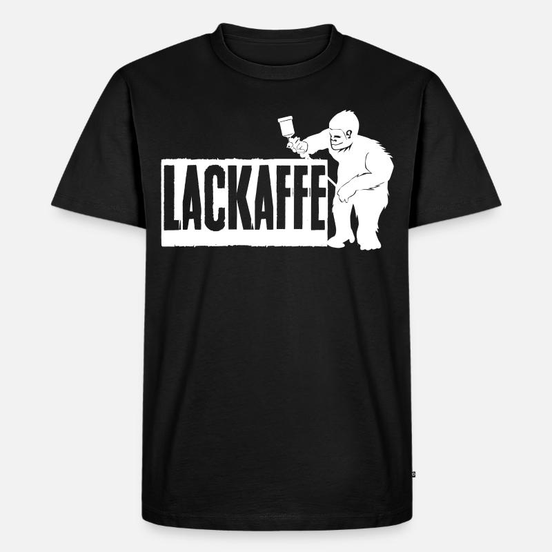 Lackierer - Lackaffe Spruch Geschenk - Männer Premium Bio T-Shirt - Schwarz
