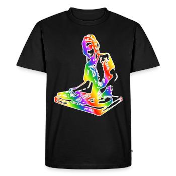 Disc jockey - T-shirt Premium bio Homme - noir - Devant - Nico (187cm)
