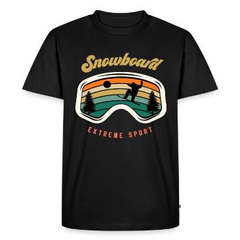 Snowboard snowboard goggles snowboarding - Men's Premium Organic T-Shirt - black - Front - Nico (187cm)
