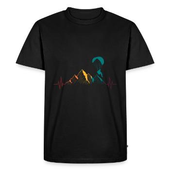 Cadeau de parapente parapente - T-shirt Premium bio Homme - noir - Devant - Nico (187cm)