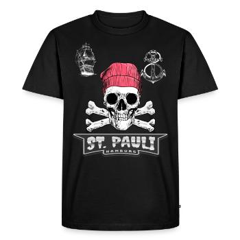 st paulianer st pauli design cadeau - T-shirt Premium bio Homme - noir - Devant - Nico (187cm)