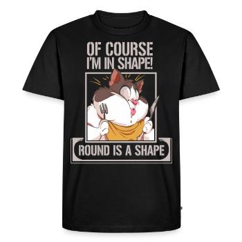 Gros chat meme blagues joufflu bizarre - T-shirt Premium bio Homme - noir - Devant - Nico (187cm)