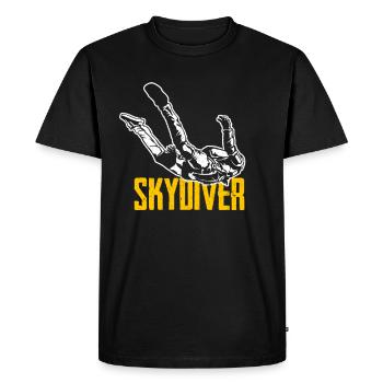 Skydiver gift for skydiver athletes - Men's Premium Organic T-Shirt - black - Front - Nico (187cm)