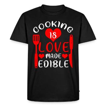 Hobby Cook Man Kitchen Cook Chef Déclaration - T-shirt Premium bio Homme - noir - Devant - Nico (187cm)