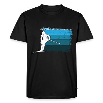 Biathlon Biathlon Biathlon Stand de tir Biathlon - T-shirt Premium bio Homme - noir - Devant - Nico (187cm)