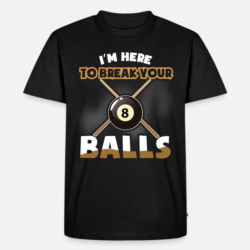Billard Queue - Billard - Männer Premium Bio T-Shirt - Schwarz