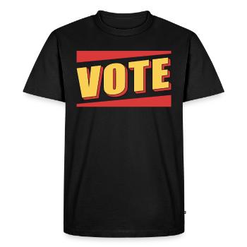 Votes Campagne électorale Appel aux élections - T-shirt Premium bio Homme - noir - Devant - Nico (187cm)