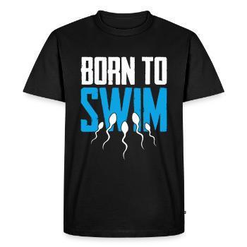 Cadeau de sperme de nageur de natation - T-shirt Premium bio Homme - noir - Devant - Nico (187cm)
