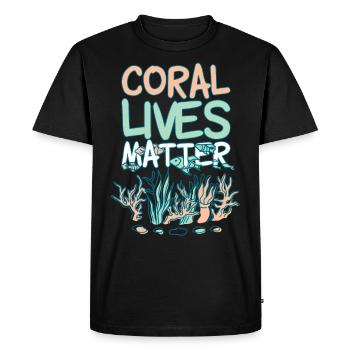 La vie des coraux compte - T-shirt Premium bio Homme - noir - Devant - Nico (187cm)