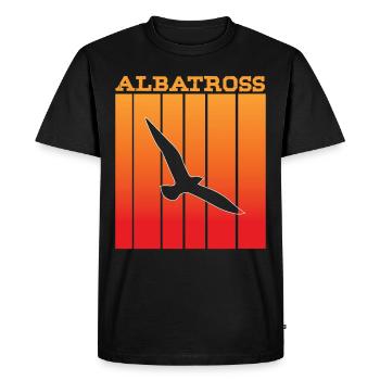 Albatross shadow play in the sunset - Men's Premium Organic T-Shirt - black - Front - Nico (187cm)