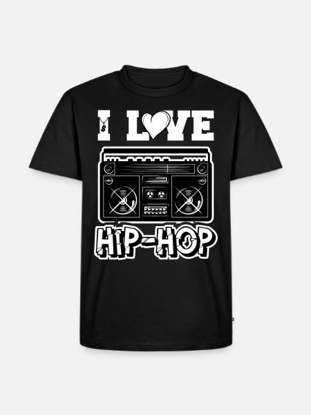 I love hip hop - Men's Premium Organic T-Shirt - black