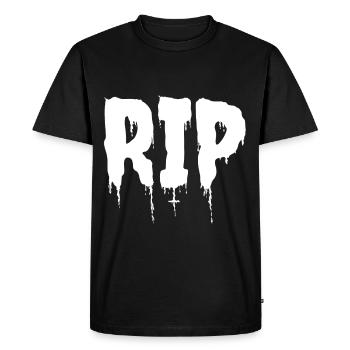 Rip Rest in Peace pastelgoth goth emo gothic metal - Men's Premium Organic T-Shirt - black - Front - Nico (187cm)