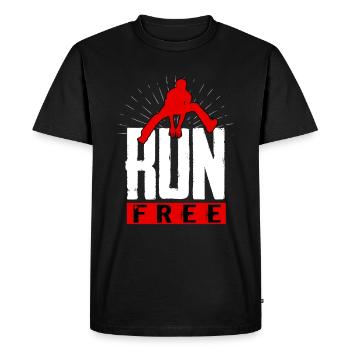Free running cadeau pour Parkour coureur amis - T-shirt Premium bio Homme - noir - Devant - Nico (187cm)
